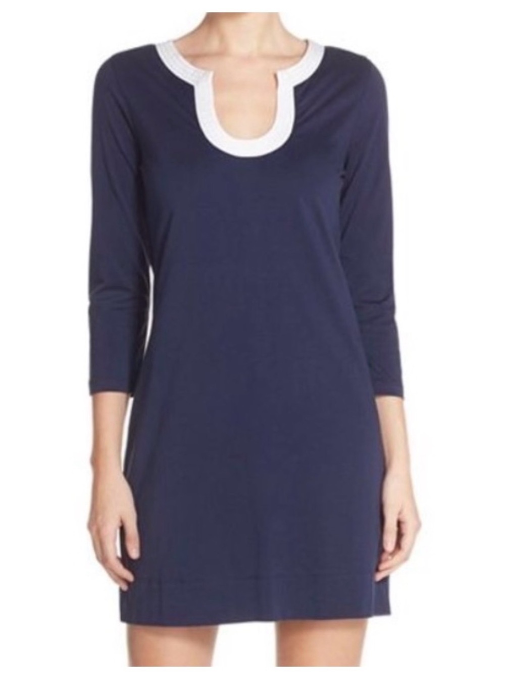 Lilly Pulitzer Marlina dress 100% Pima Cotton in navy size XS
